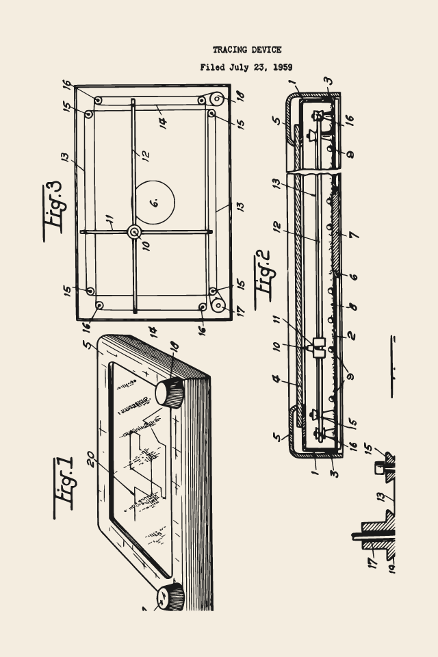 Etch A Sketch patent print