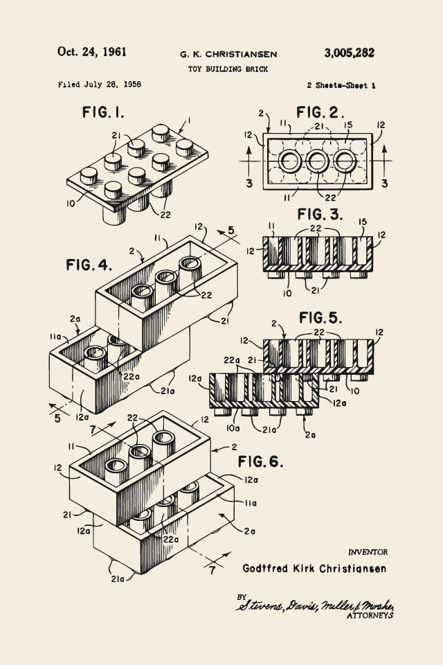 Toy Building Brick patent print