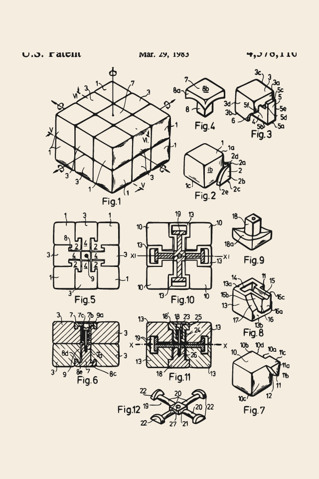 Rubik's Cube patent print