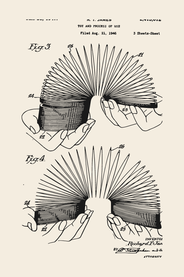 Slinky patent print